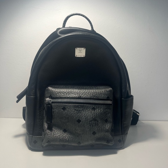 MCM Stark Visetos Top Handle Backpack Bookbag - Picture 6 of 15